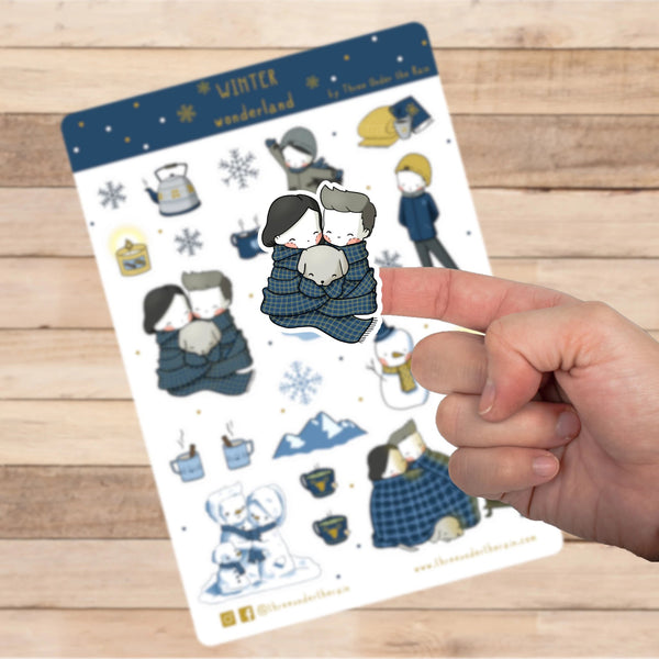 Winter Wonderland Kiss Cut Stickers Sheet