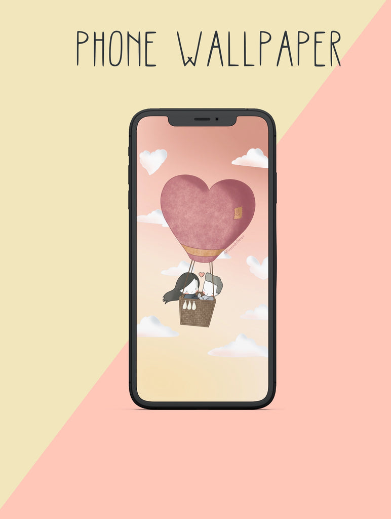 Hot Air Balloon Love Wallpaper