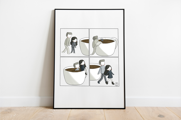 Morning Coffee Bath Artwork Print