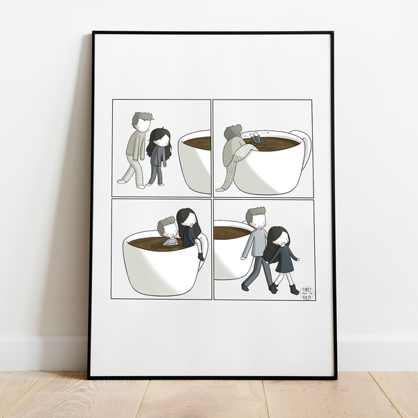 Morning Coffee Bath Artwork Print