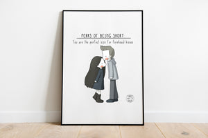 Perfect Size for Forehead Kisses Artwork Print