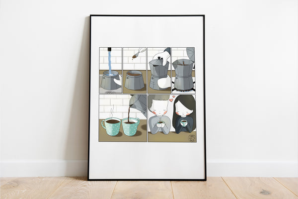 Moka Coffee Pot Process Artwork Print