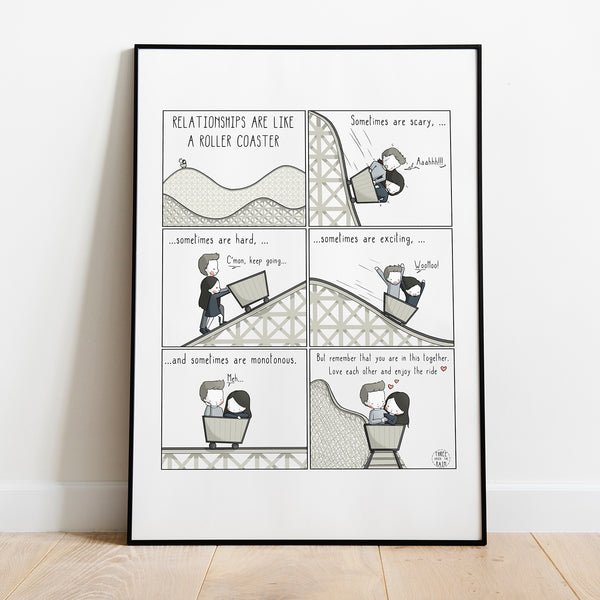 Relationships Are Like a Rollercoaster Artwork Print